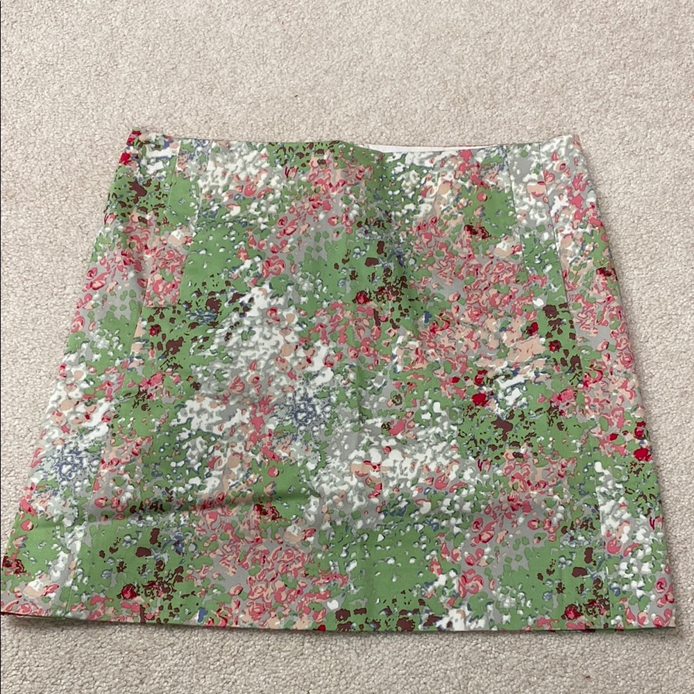 Jcrew Floral watercolor Green Skirt ❤️